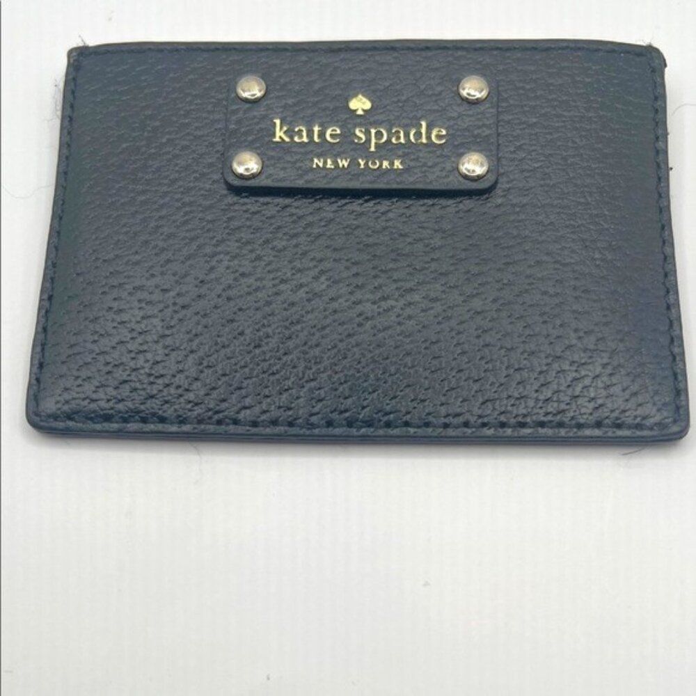 Kate Spade Black Pebbled Leather Card Case